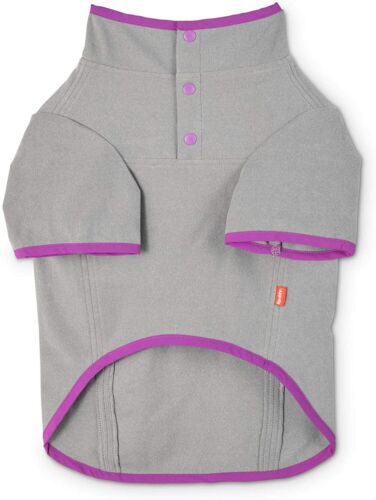 Reddy Grey Stretch Fleece Dog Jacket, Large By: Reddy