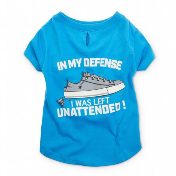 Bond & Co. Blue In My Defense I Was Left Unsupervised Dog T-Shirt, XLarge By: Bo