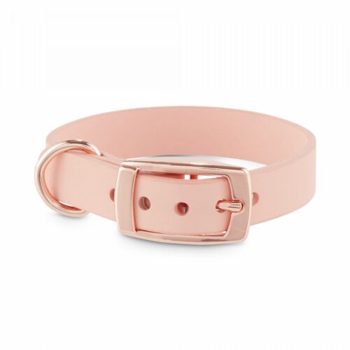 Bond & Co. Blush Pink Pleather Dog Collar, X-Small/Small By: Bond & Co