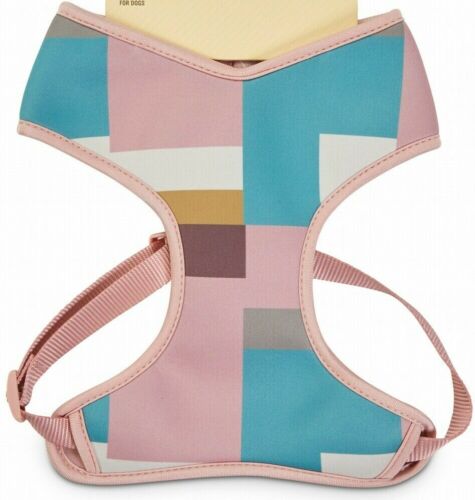 Bond & Co. Pink & Colorblocked Reversible Dog Harness, Size Large.
