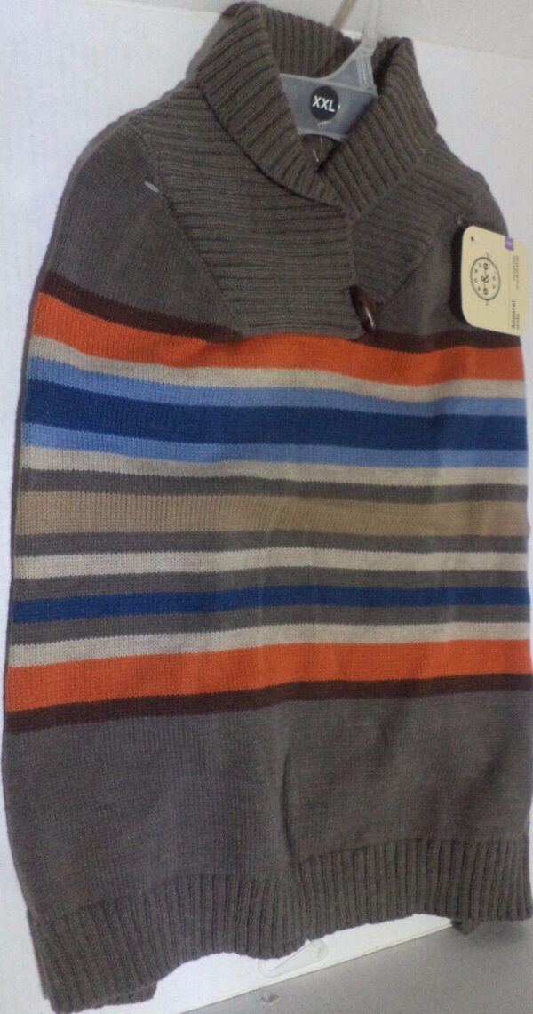 Bond & Co. Striped Shawl Collar Dog Sweater, XXS, XS, S, M, L, XXX-Large