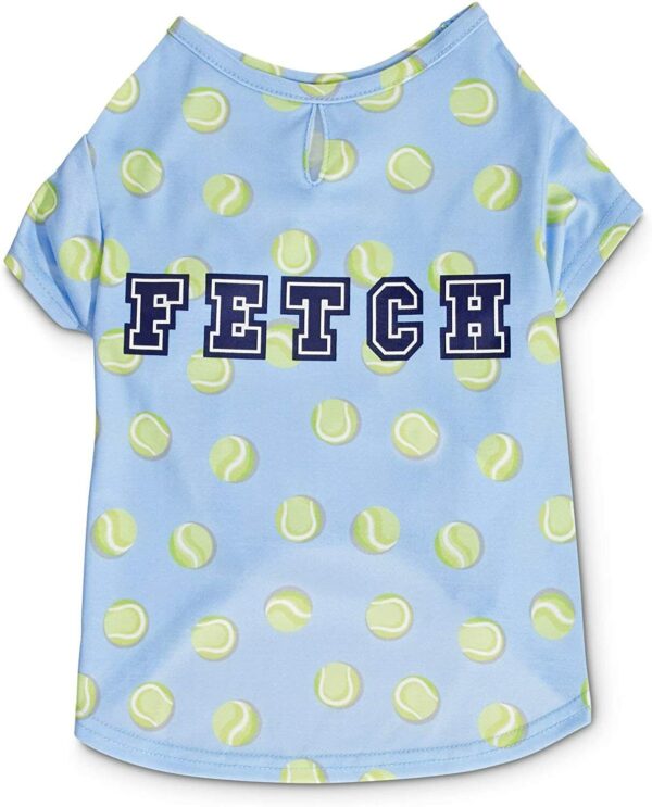 Bond & Co. Tennis Ball Fetch Graphic Dog T-Shirt, Extra Extra Small.
