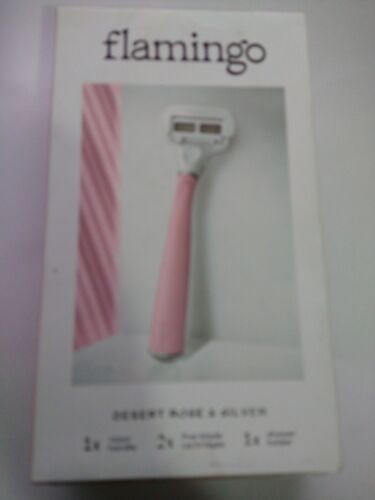 Flamingo Women’s 5-blade Razor with Replacement Blade Cartridge – Desert Rose