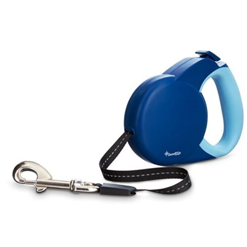 Good2Go Retractable Black Dog Leash Color Light & Dark Blue Size Large 110 LBS