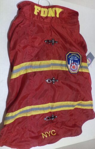 ROYAL ANIMALS AUTHENTIC WATER-RESISTANT FDNY FIRE DEPARTMENT DOG COAT Size L, XL