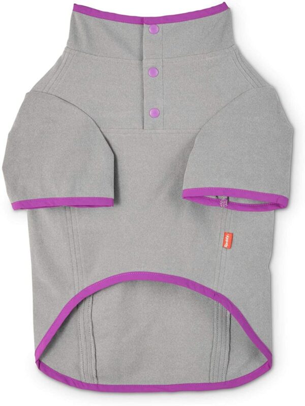 Reddy Grey Stretch Fleece Dog Jacket, Medium By: Reddy