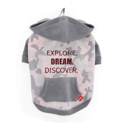 Reddy Never Stop Exploring Color block Dog’s Hoodie, Large