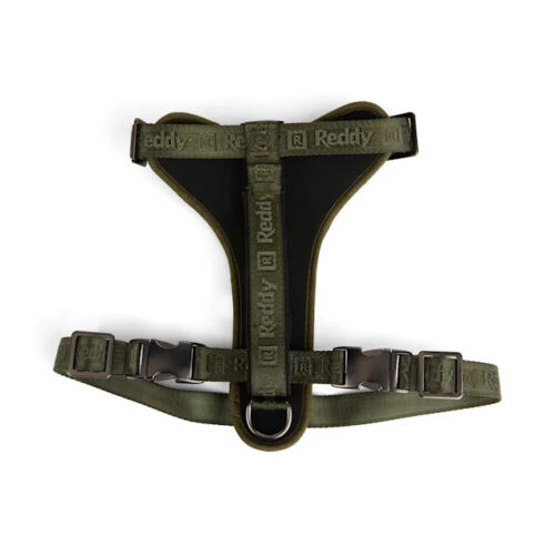 Reddy Olive Jacquard Dog Harness, Medium