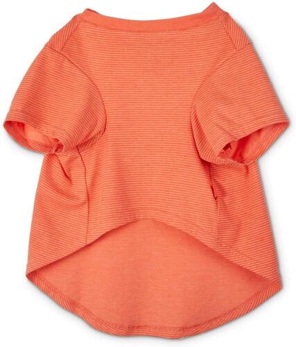 Reddy Orange Striped Jersey Crewneck Dog T-Shirt Large  by Reddy