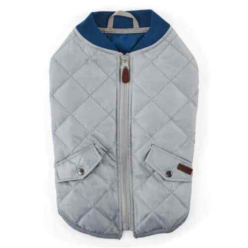 Reddy PrimaLoft Insulated Grey Quilted Dog Vest, Large. By Reddy