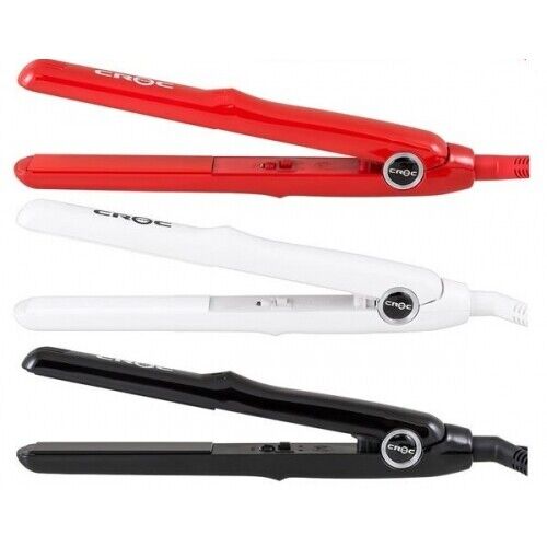 The Baby Croc Mini Flat Iron is equiped / a round shape & ceramic floating Black
