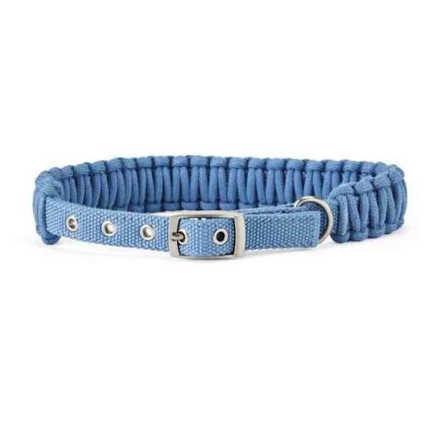YOULY The Bohemian Blue Macrame Dog Collar, Small