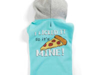 YOULY The Gourmet Blue I Licked It So It's Mine Pizza Dog Hoodie, X-Small