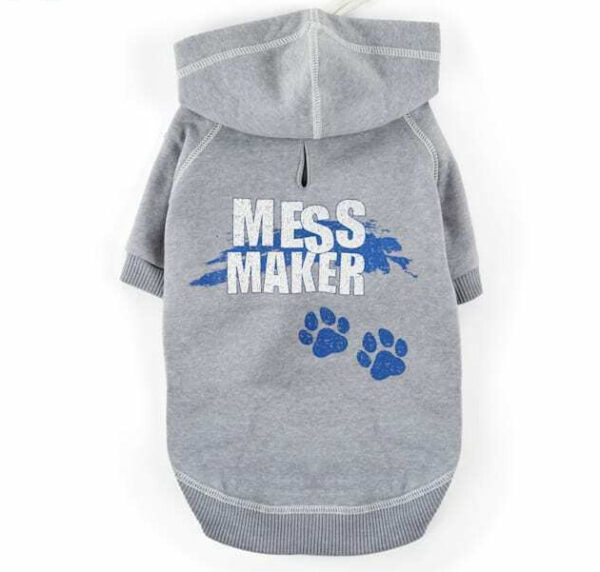 YOULY The Maverick Grey Mess Maker Animal Hoodie, Large