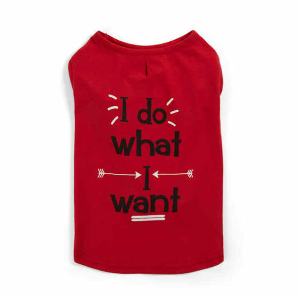 YOULY The Maverick Red I Do What I Want Dog T-Shirt, X-Small