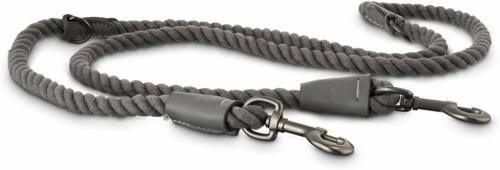 Bond & Co.Gray & Black  Rope Leash Size 5′ – 6′ Color metal swivel snap to clip
