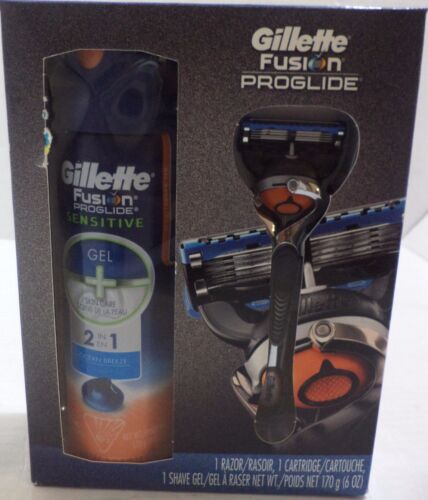 Gillette Fusion ProGlide Razor Blade Refills 1 Count + ProGlide Sensitive Shave