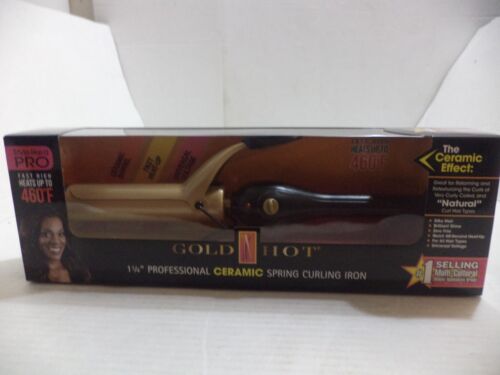 Gold N Hot GH2151 1-1/4″ Professional Ceramic Spring Curling Iron 200F – 400F