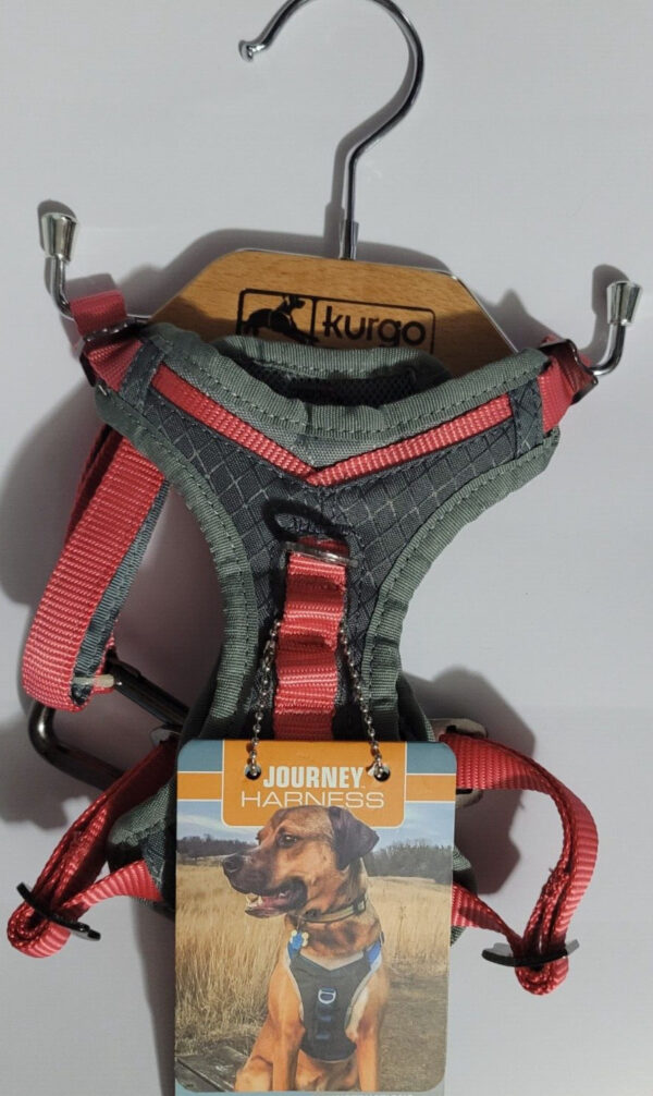 Kurgo Gray & Pink Coral Journey Dog Harness, Medium By: Kurgo
