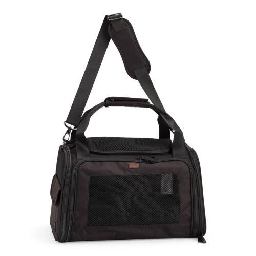 NWT Reddy Black Fold-Out Pet Carrier, Small In Tan For Cats Or Dogs