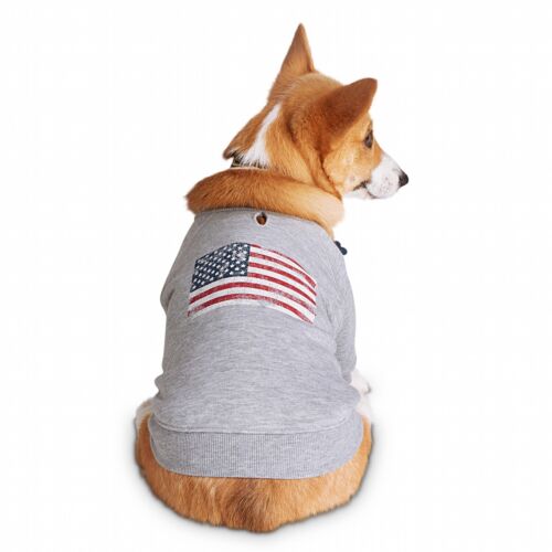 Reddy American Flag Dog Graphic Crewneck Sweatshirt, Large By: Reddy