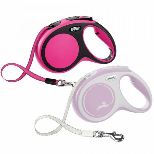 Retractable Flexi New Comfort Tape Leash 10 Foot XS Lavender White Soft Grip