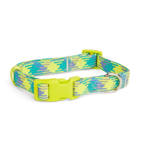 YOULY The Protector Yellow/Blue Reflective Dog Collar,  Large. By YOULY