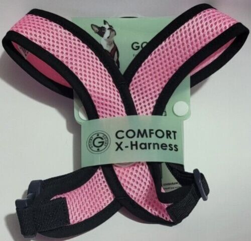 Gooby Fully adjustable Choke Free Comfort X Soft Harness Pink Size Small – Large