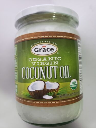 Grace Natural 100% Organic Virgin Coconut Oil, for Cooking, Hair and Skin