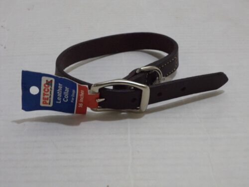 Petco Brown Leather Dog Collar, For Neck Sizes 16″, Medium 4 adjustment holes