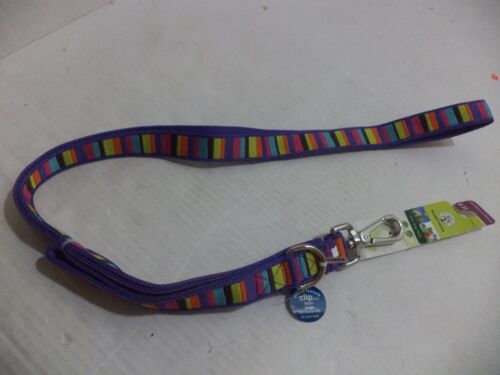 Planet Petco Adjustable Striped Eco Dog Collar in Purple Small 3/4″ Width For Ne
