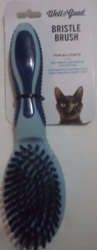 Well & Good Bristle Cats Brush (S) 8″L X 2″W Color Pink & Brown,Black,Gra & Blue