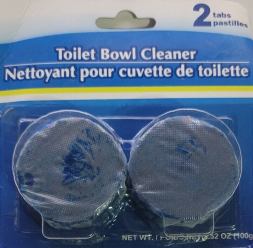 2 Tabs Automatic Toilet Bowl Cleaner Bleach Deodorize Freshens Lasting Easy Use