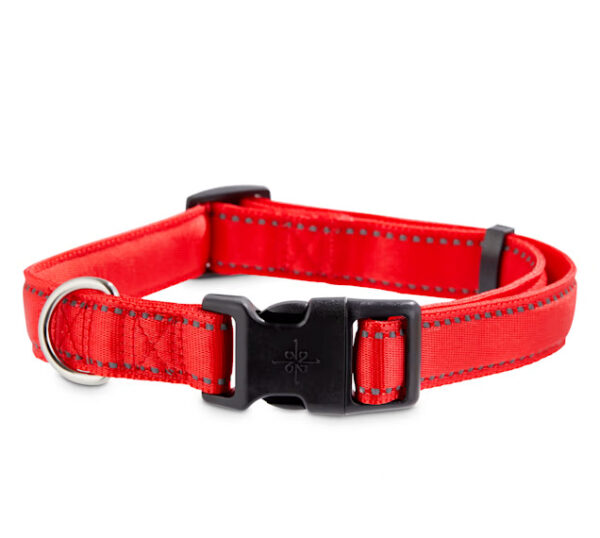 YOULY The Protector  Reflective Red Dog Collar, Large