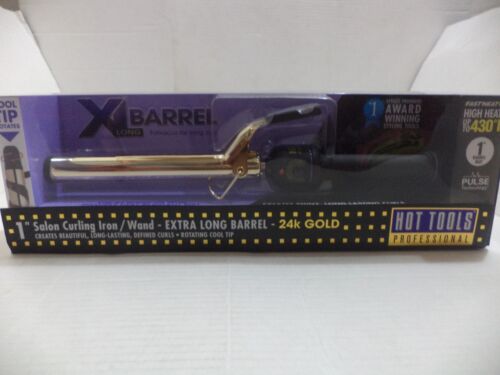 Hot Tools Salon Curling Iron / Wand - EXTRA LONG BARREL 24k Gold 1" Barrel Size