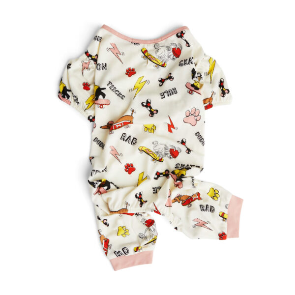 YOULY Pink Puff Sleeve Pet Pajamas,  Extra Large