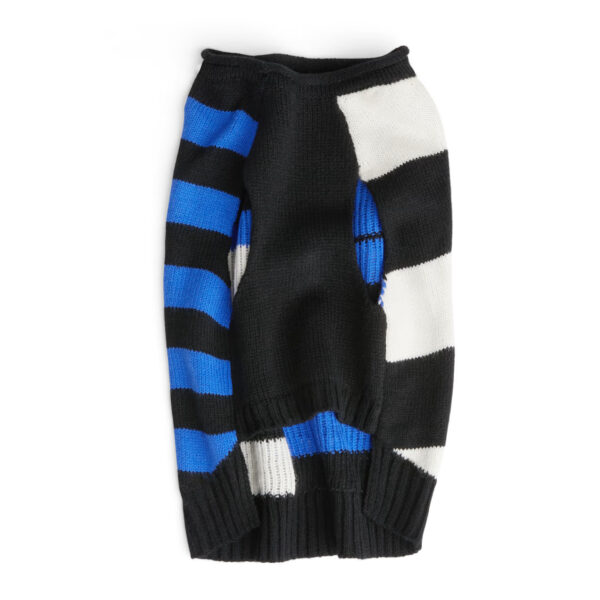 YOULY The Artist Black Stripe Dog Sweater, XX-Small