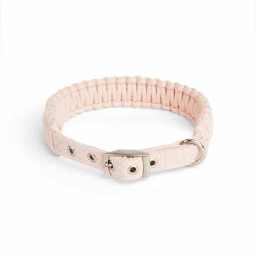 YOULY The Bohemian Pink Macrame Dog Collar, X-Small/Small