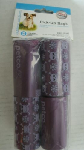 Petco Preferred Bags Roll 120 ct in Purple Skull & Cross Bone Print light & dark