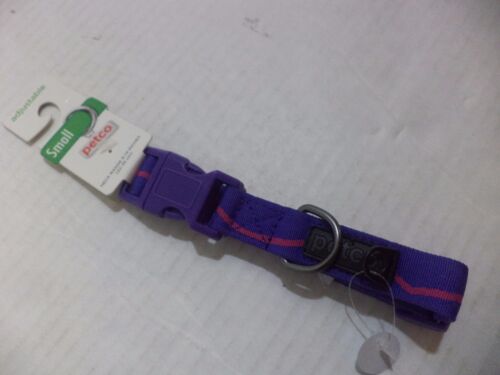 Petco Adjustable Sport Dog Collar in Purple & Red eye-catching pattern Small