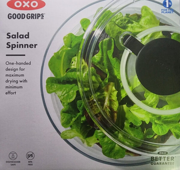 OXO 32480 10.5 Inch Salad Spinner – Clear