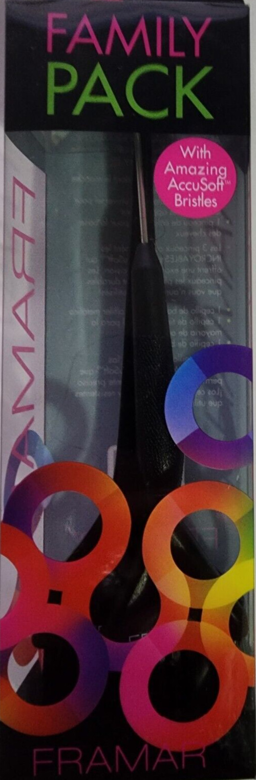 FRAMAR VARIETY FAMILY COLOR BRUSH SET 3 PACK #HB-FP-BLK