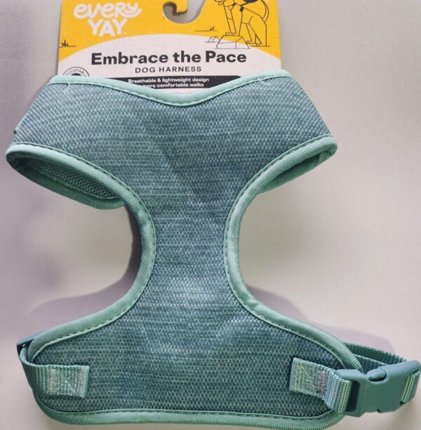 EveryYay Teal Heather Pullover Dog Harness, Small