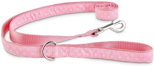Good2Go Pink Polka Dot Dog Leash, 6′ x 1″ One Size Fits All by Good2Go
