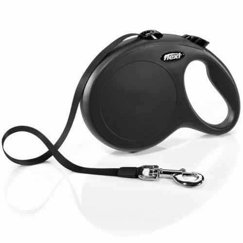 Flexi Design Retractable Dog Leash in Black, Large 16′ Color Black Original