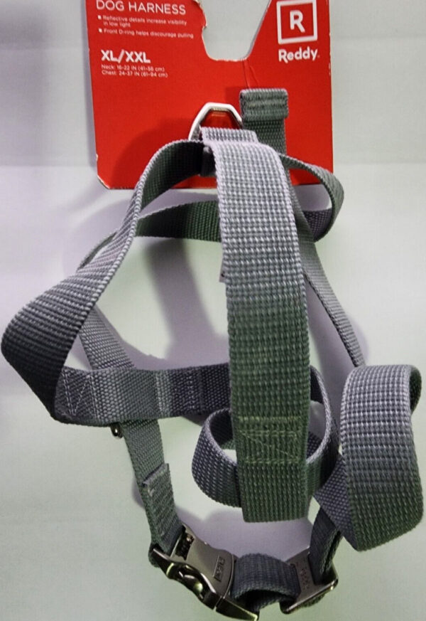 Reddy Grey Reflective Dog Harness, X-Large/XX-Large