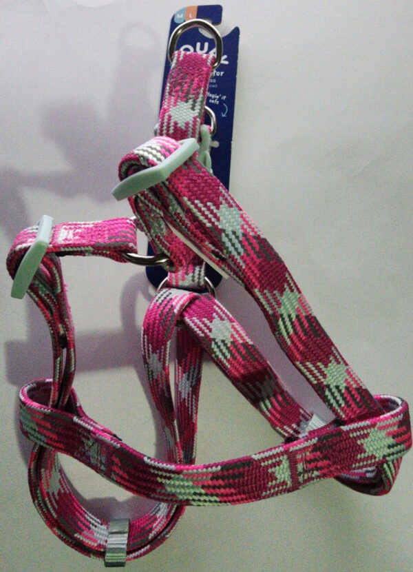 YOULY Pink Reflective Dog Harness, Medium / Large