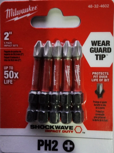 SHOCKWAVE Impact Duty Phillips Alloy Steel Screw Driver Bit 2 in. (5-Pack)